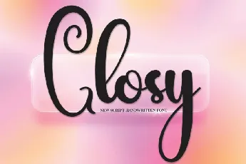 Glosy Script font