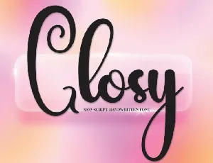 Glosy Script font