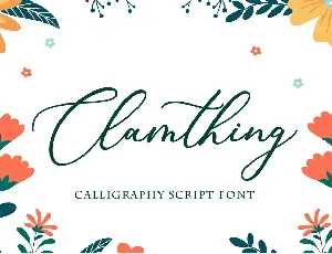 Clamthing font