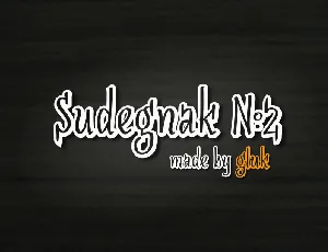 SudegnakNo2 font