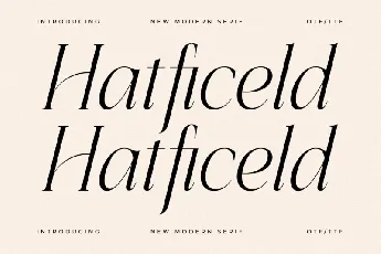 Hatficeld Typeface font