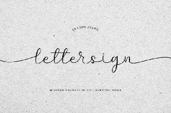 Lettersign font