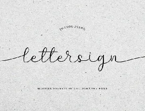 Lettersign font