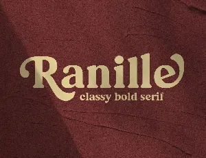 Ranille Classy Bold Serif font