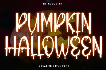 Pumpkin Halloween Display font