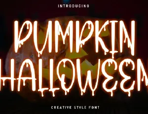 Pumpkin Halloween Display font