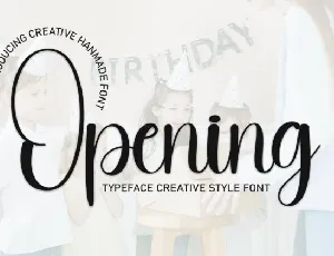 Opening Script font