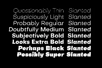 Subjectivity font