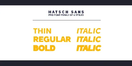 Hatsch Sans font