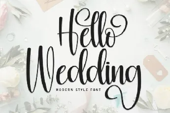 Hello Wedding Script font