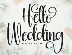 Hello Wedding Script font