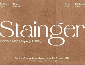 Stainger font