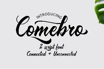 Comebro Unconnected font