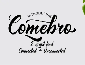 Comebro Unconnected font