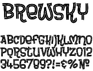 Brewsky font