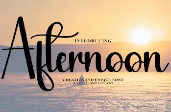 Afternoon Script font