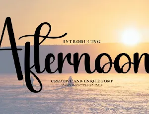 Afternoon Script font