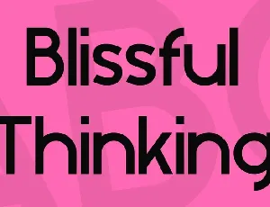 Blissful Thinking font