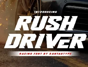 Rush Driver font