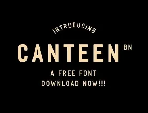 Canteen BN Sans Serif font