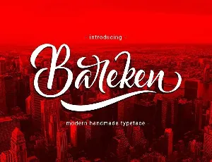 Bareken Script font