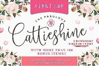 Cattieshine Script Free font