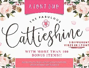 Cattieshine Script Free font