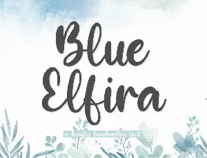 Blue Elfira font