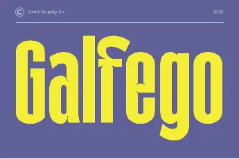 Galfego Free font