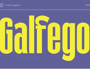 Galfego Free font