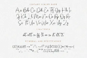 Gistany Handwritten font