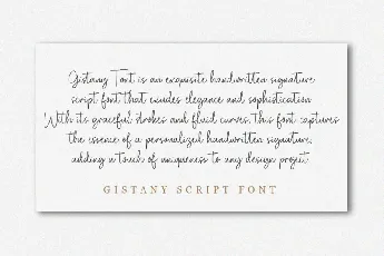 Gistany Handwritten font