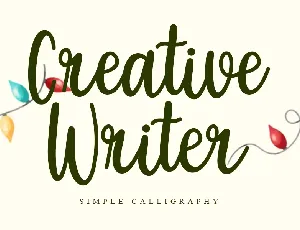 Creative Writer font