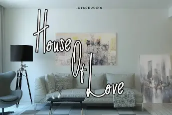 House of Love Handwritten font