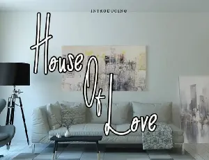 House of Love Handwritten font