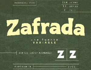 Zafrada Family font