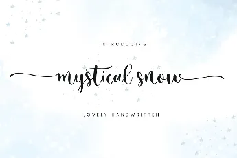 Mystical Snow Calligraphy Script font