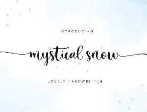 Mystical Snow Calligraphy Script font