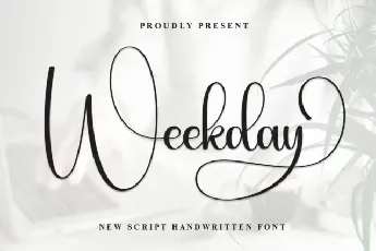 Weekday Calligraphy font