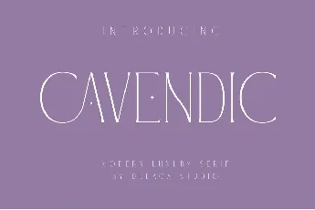 CAVENDIC font