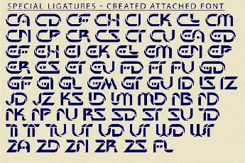 Created Attached – Space font