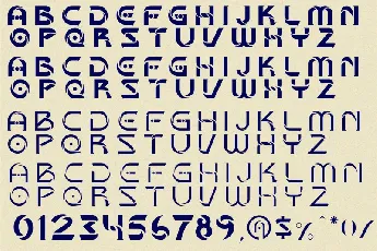 Created Attached – Space font