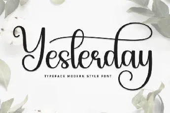 Yesterday Script Typeface font