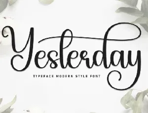 Yesterday Script Typeface font