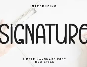 Signature Display font