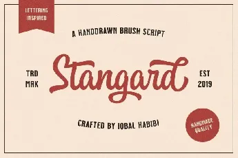 Stangard Handbrush font