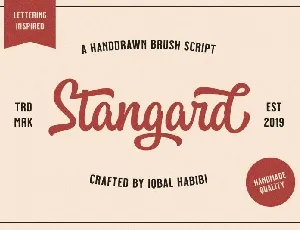 Stangard Handbrush font