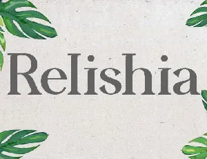 Relishia font