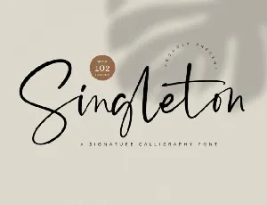 Singleton – Signature font