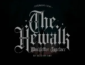 Hewalk Blackletter font